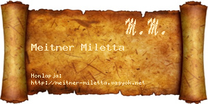 Meitner Miletta névjegykártya